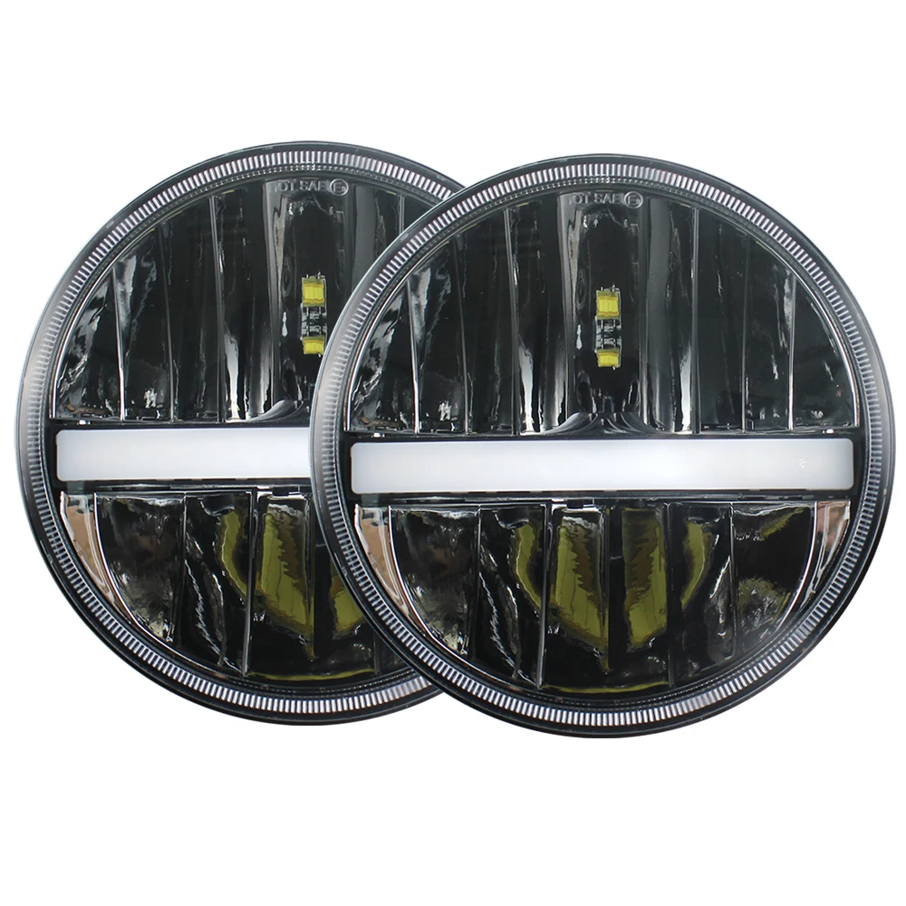 

7inch Car Accessories Led motorcycle Headlight DRL with Hi/lo beam turn signal light For Lada Niva 4X4 Uaz Hunter