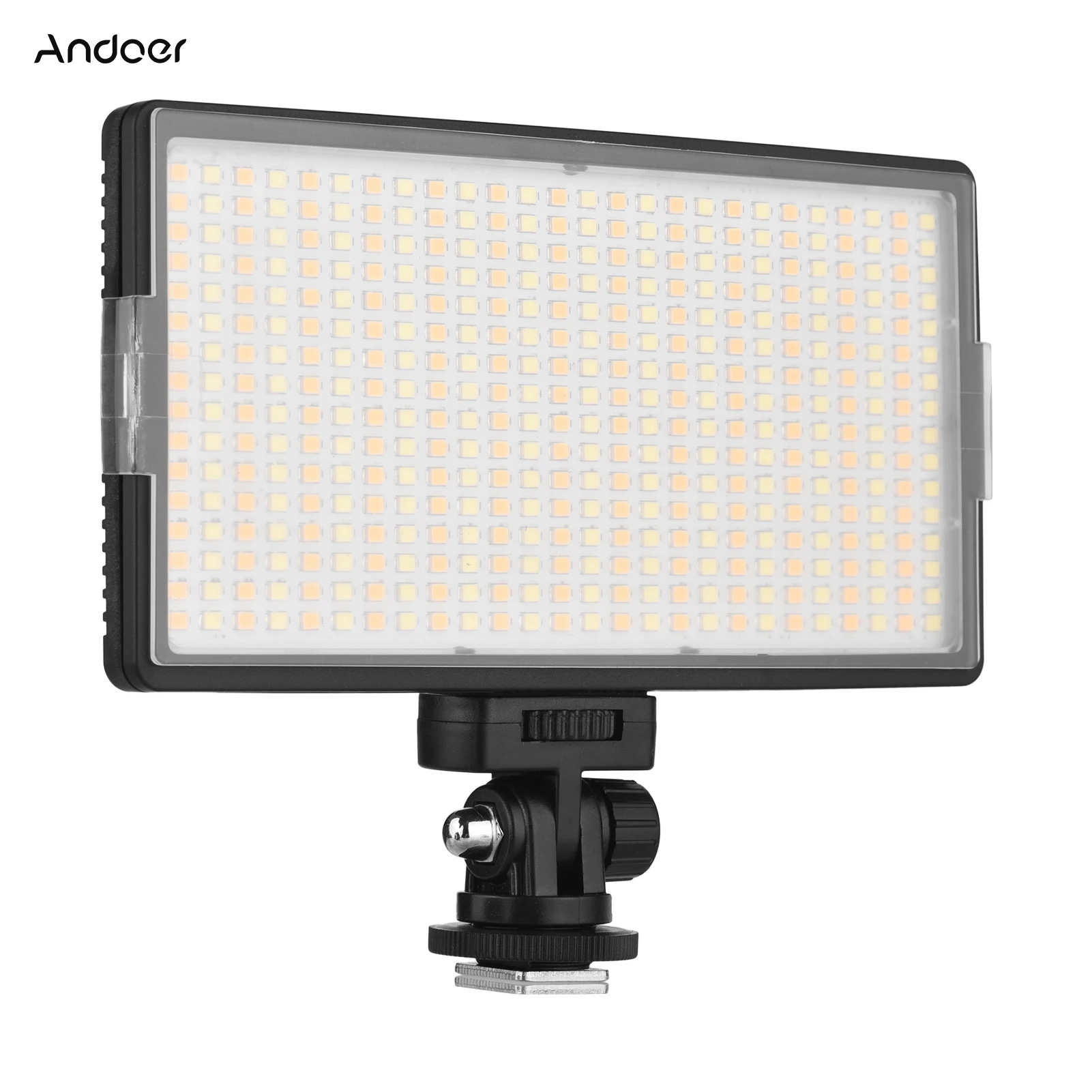 Andoer LED-416 LED Video Light On-Camera Photography Light Panel 3200-5600K Dimmable with 1/4" Screw Hole for Vlog Live Stream 1