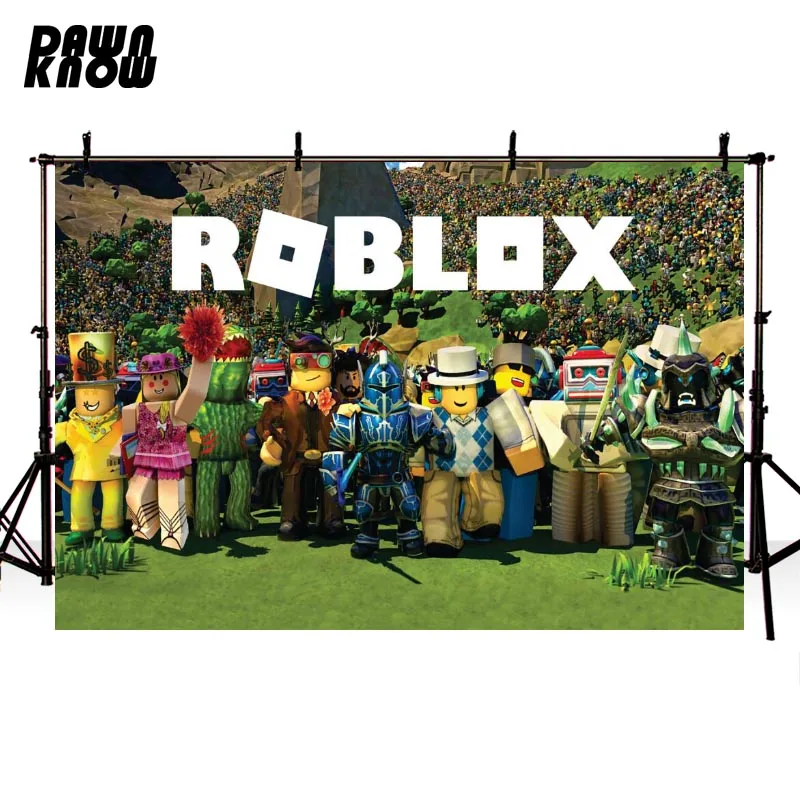 Dawnknow Dessin Anime Roblox Photographie Arriere Plan Photocall Nouveau Ne Photo Shoot Toile De Fond Enfants Photo Studio Personnaliser Lv2966 Aliexpress