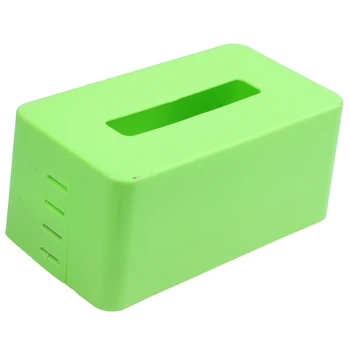 

rectangular Plastic tissue napkin box toilet paper dispenser case holder home office decoration (green) 21.5*9.3*12cm
