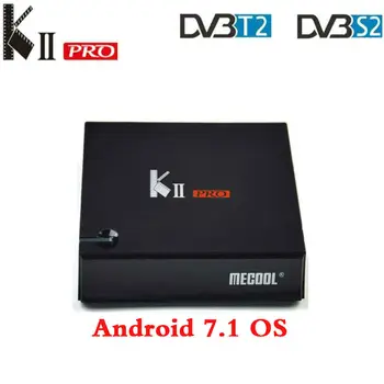 

MECOOL KII PRO DVB-S2 DVB-T2 DVB-C Amologic S905D Quad Core Android 7.1 TV Box 2GB 16GB ROM K2 Pro 1080P 4K H.265 Media player