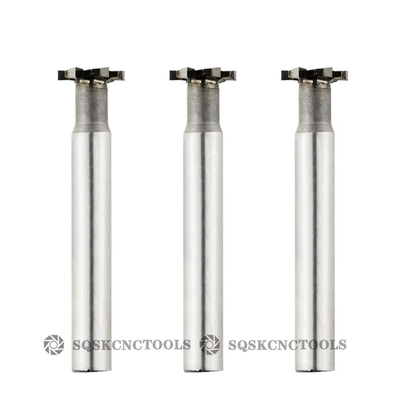 T-Slot Milling Cutter Tungsten Steel Alloy End Mill – Roughing Inserted Straight Shank Keyway Cutter for Hard Metal Machining 6