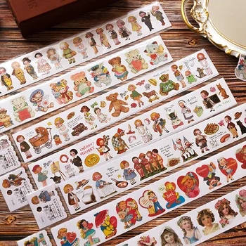 

New The dream of paper doll diary Paper 50mm*35cm masking Tape Decoration Stationery washi Tape wholesale