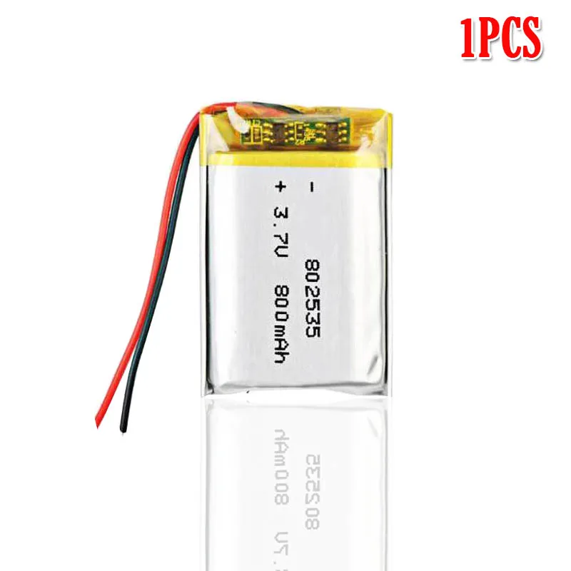 3,7 V 800mAh 802535 литий-полимерный аккумулятор для bluetooth динамика MP5 gps DVD PDA светодиодный светильник Li-Ion Cell - Цвет: 1pcs