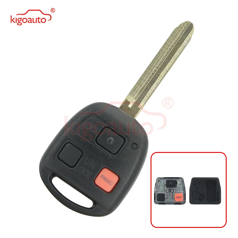 

Kigoauto HYQ1512V 89070-60090 car key Remote head Key 3 button 315Mhz 4D67chip TOY43 blade for Toyota Land Cruiser