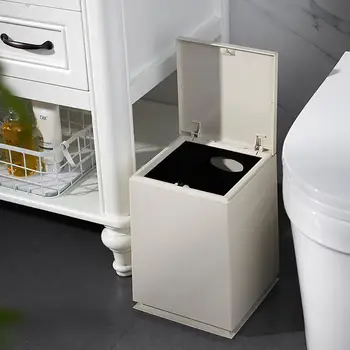 

Square Shape Pressing Bounce Cover Trash Can Garbage Bucket Waste Bin