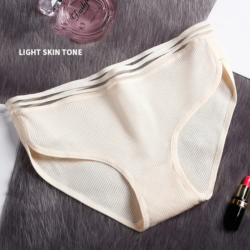 

Bragas de algodуn de marca famosa para mujer, bragas transpirables con borde de encaje, ropa interior Sexy para mujer, lencerнa