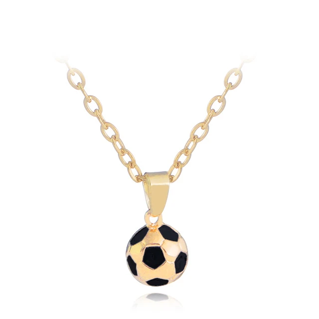 Collar deportivo con de fútbol para hombre y mujer, de fútbol, Color dorado/plateado, joyería de pelota deportiva para y España _ - AliExpress Mobile