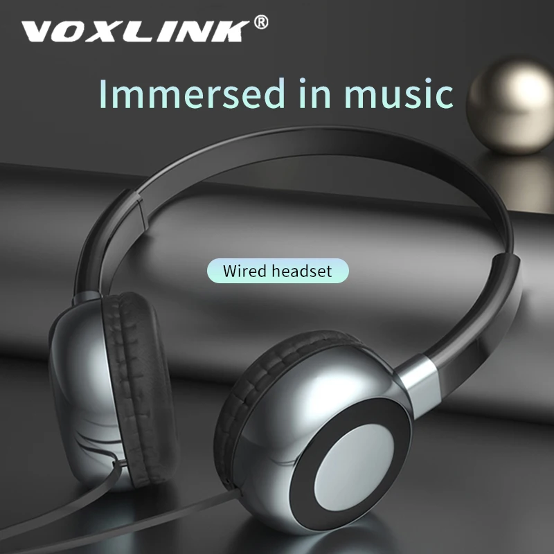 Игровые наушники VOXLINK стерео проводные с объемным звуком легкие микрофоном