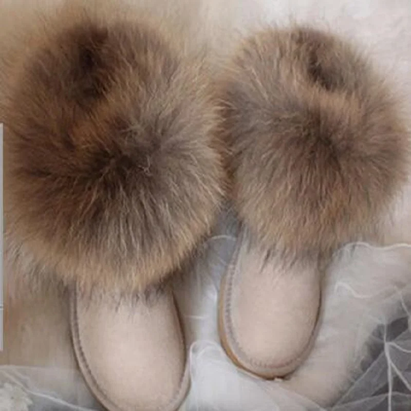 Зимние ботинки; женская обувь; zapatos mujer botas; обувь в австралийском стиле; женские ботинки; Зимние ботильоны; модная обувь на лисьем меху