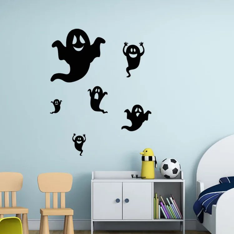 Creative Halloween Ghost Wall Sticker Decoration Halloween Kids Gift Sticker Shop Store Window Decal