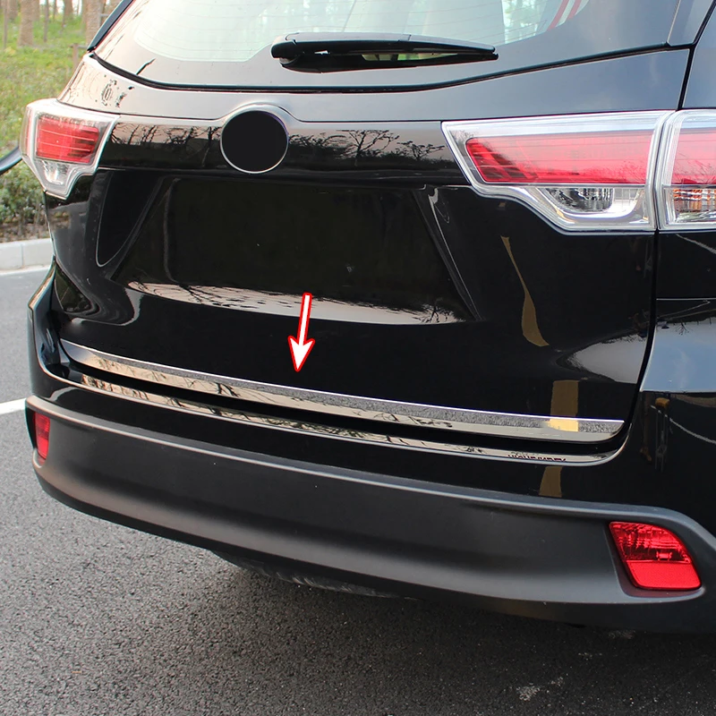 Для Toyota Highlander Kluger 2014 2015 2016 2017 18 хромированная накладка на заднюю багажную дверь