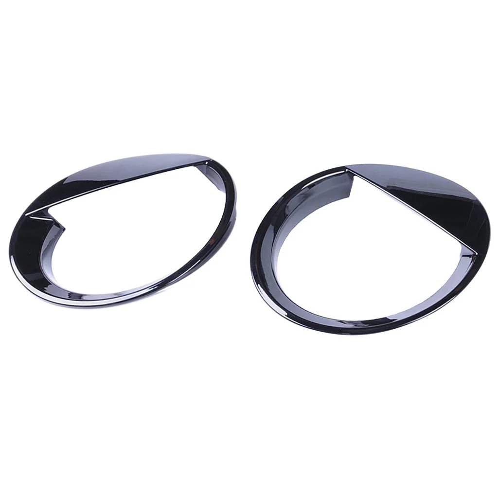 2pcs Black Bezels Front Light Headlight Trim Cover for Jeep Patriot 2011-2017