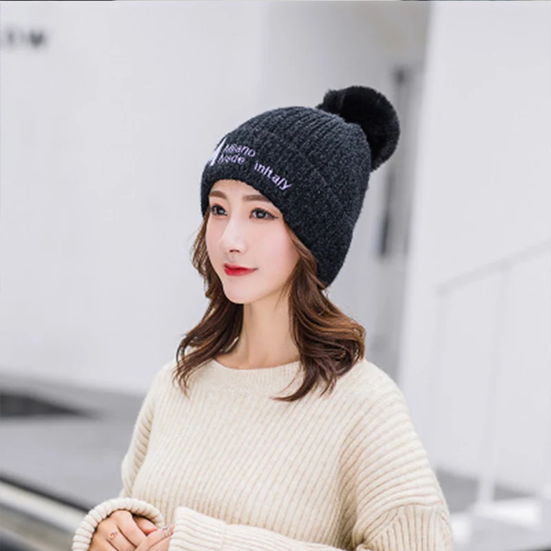 black Зимняя женская шапка для мужчин Skuiless Beanies, вязаные теплые однотонные кепки в стиле хип-хоп, Мужская зимняя женская шапка - Цвет: black