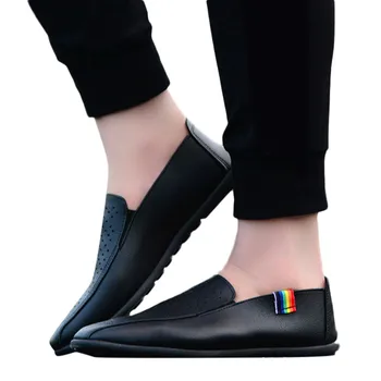 

Chaussure Homme Fashion Men Leather Casual Slip-On Breathable Driving Boat Shoes Dress Shoes High Quality Mens Shoes