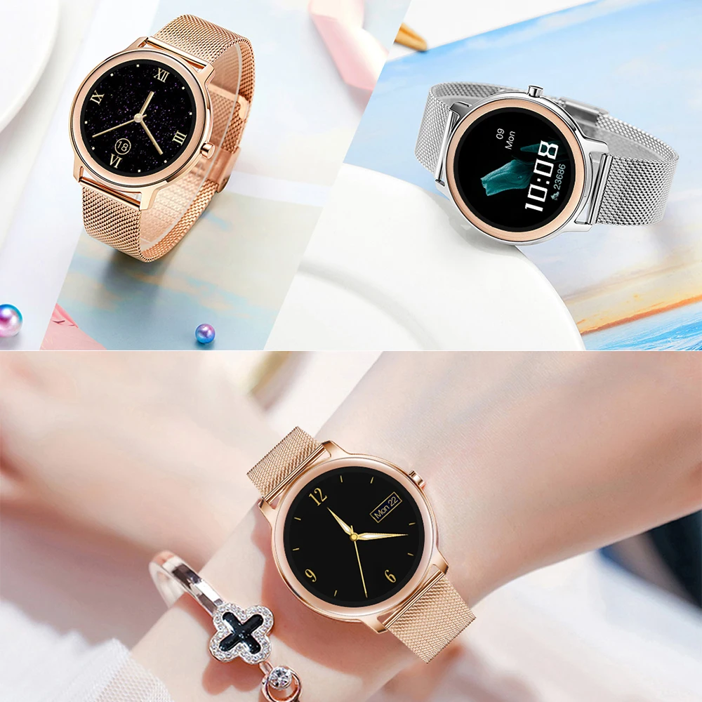 US $34.99 2021 KOSPET R18 Smartwatch Waterproof Smart Watch Women Lovely Bracelet Blood Pressure Monitor Lady Wrist Clock For IOS Android