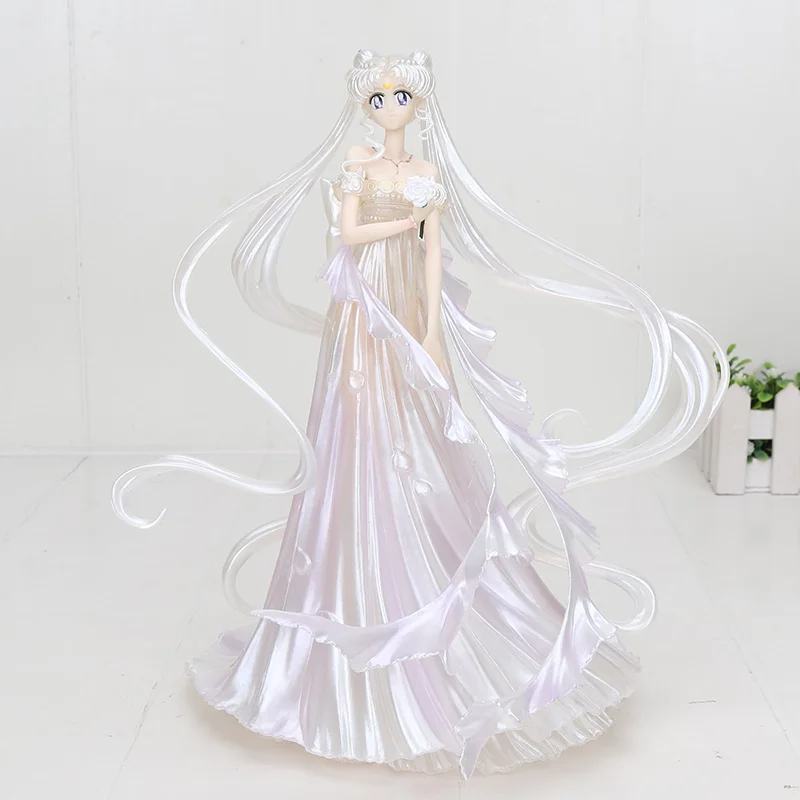 Details about   Anime Sailor Moon Tsukino Usagi Wedding Dress 25cm PVC Figure Model Chinese Ver 