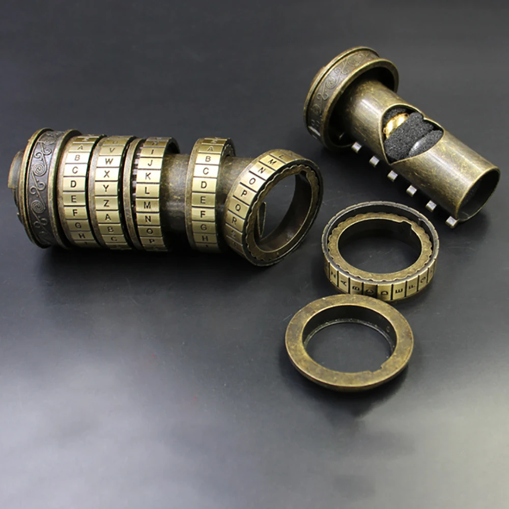 

Леонардо да Винчи код игрушки Металл замки-криптекс свадебные подарки подарок на день Святого Валентина письмо пароль побег камерный реквизит