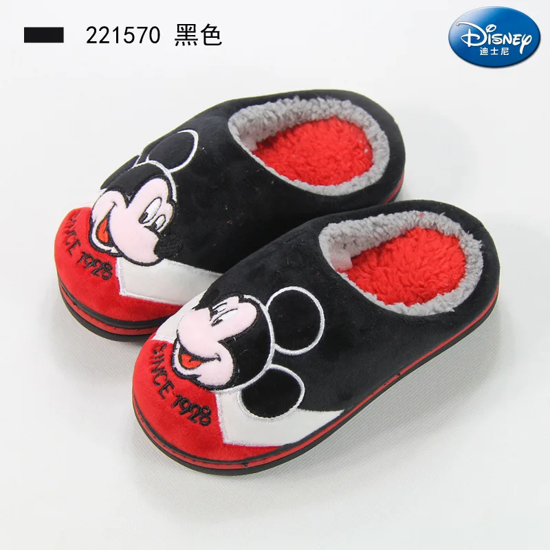 3 Disney/Детские хлопковые тапочки; Новинка года; мужские зимние теплые Нескользящие хлопковые тапочки; обувь для девочек; детские тапочки для родителей - Цвет: 3