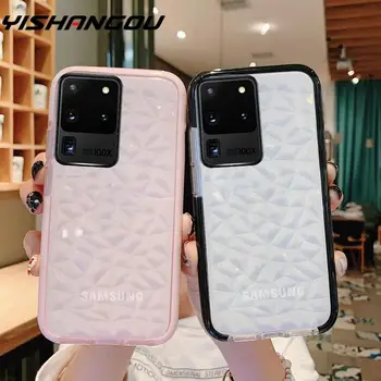 

Dual Layers Diamond Pattern Shockproof Case For Samsung S20 Ultra Thicken Double Colors Soft TPU Cover For Samsung S20 Plus