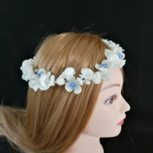 Светильник, синий, 3D цветочные тычинки, свадебная расческа, повязки для волос, аксессуары для волос, роскошные корейские свадебные тиары