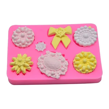 

DIY Bakery High Quality 7 Holes Jewelry Gemstone Modeling Silicone Mould Fondant Cake Decorating Tool