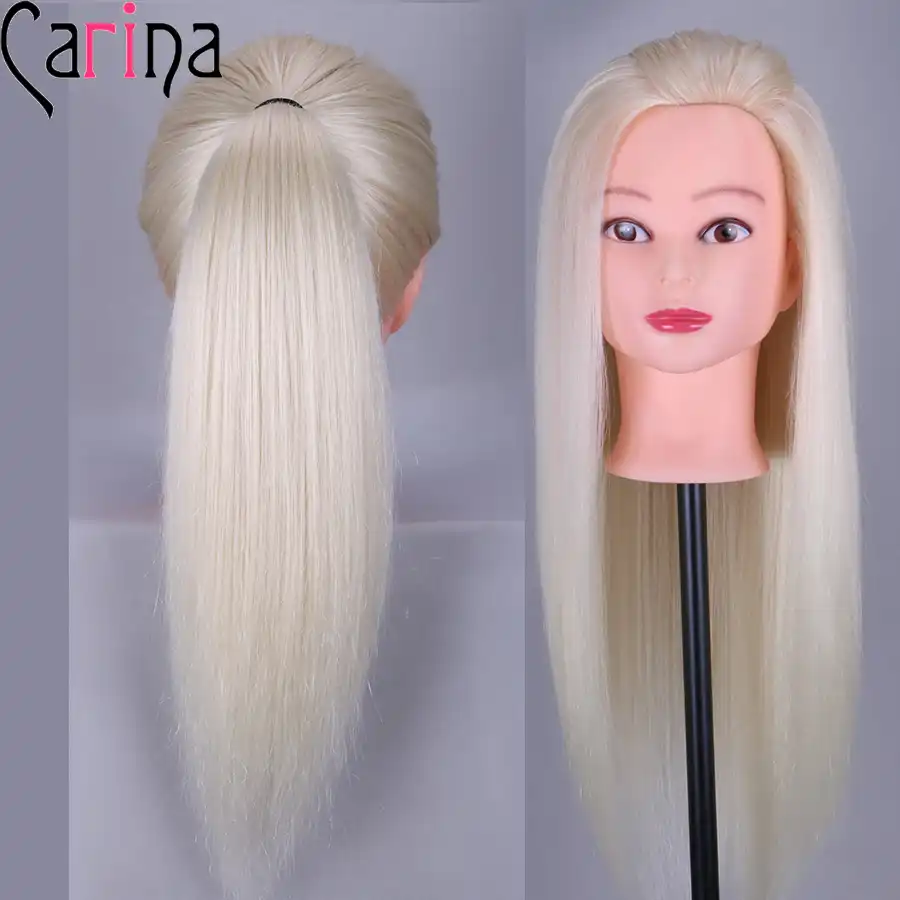 styling heads with real hair