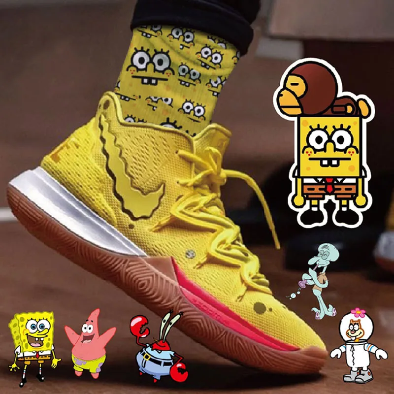 Хлопковые носки с персонажами из мультфильмов для мужчин и wo, мужские повседневные носки, унисекс, Harajuku, креативные Носки для скейтбординга в стиле хип-хоп