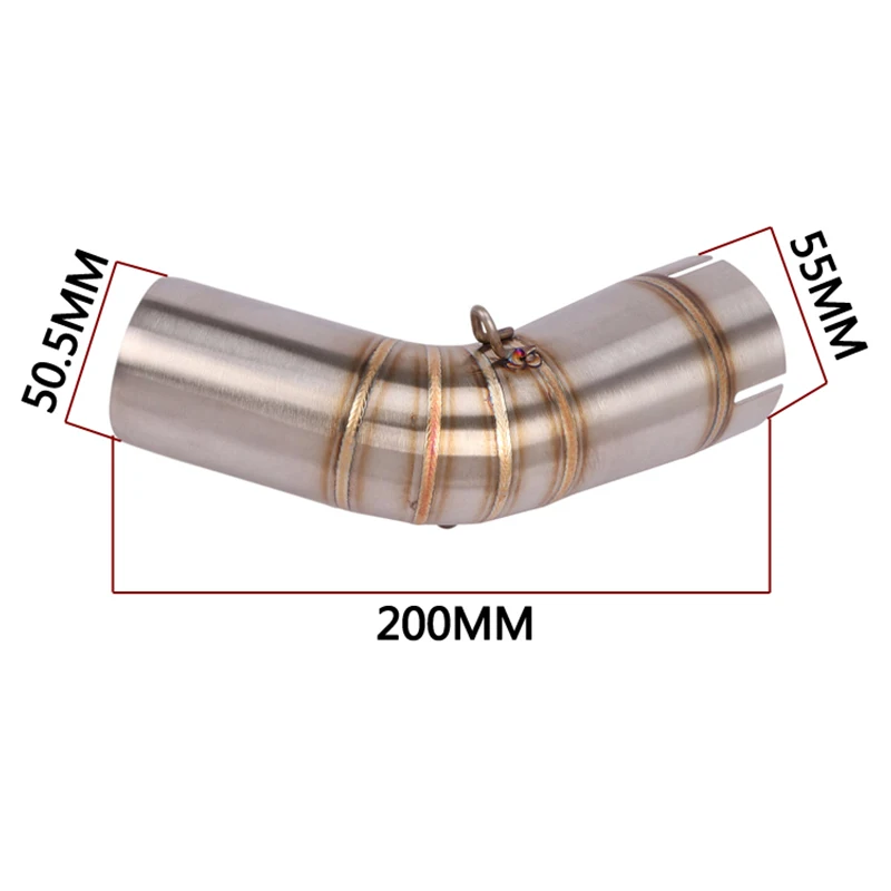 Mid Pipe for Suzuki V-STROM1000 DL1000 2014-2020 Exhaust Pipe Motorcycle Middle Pipe Stainless Steel Slip On Catalyst 51/55 mm - - Racext 17