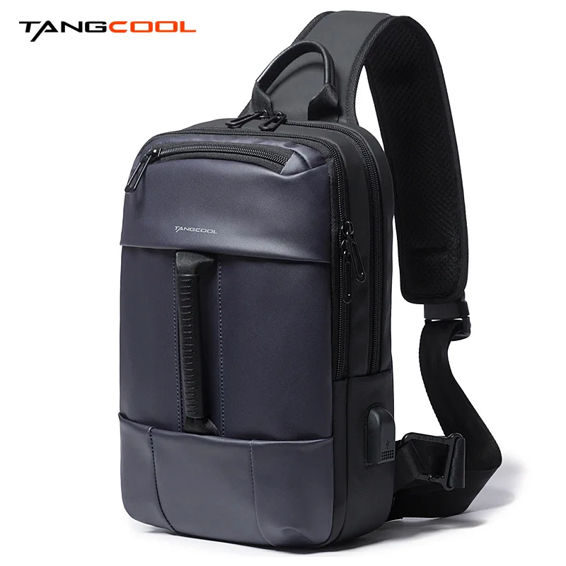 

Tangcool New Style Cool Fashion Casual Travel Outdoor Versatile Multi-Compartment Science And Technology USB Shoulder Bag Men Ch