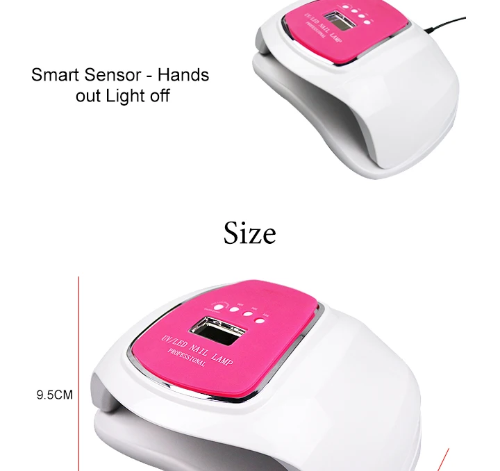 Lâmpada do Unha Secador de Unha Todo o Esmalte com Auto Salão de Beleza Ferramentas de Design da Arte para Unhas Pces Cura Inteligente Sensior Manicure Pedicure 72w 36 uv 15 com auto inteligente sensior manicure pedicure salão