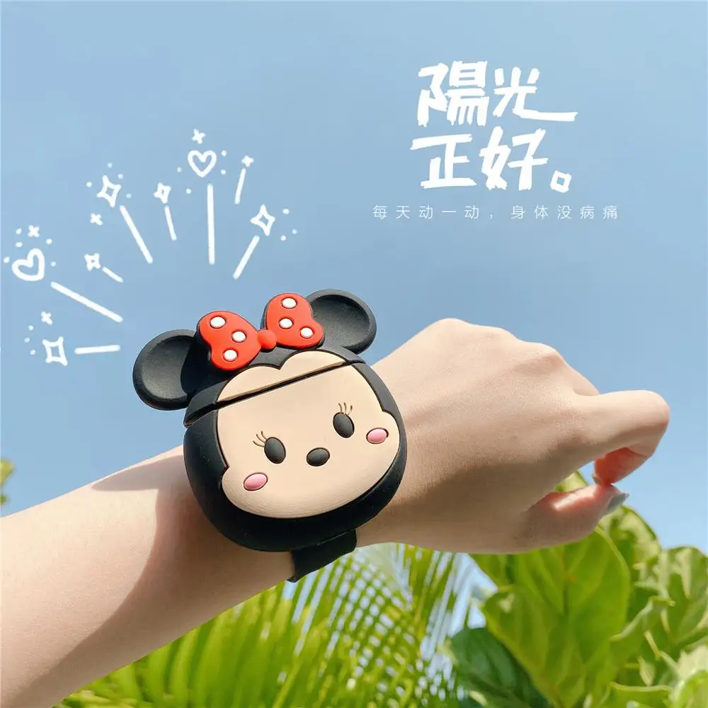 Minnie Новейший чехол для наручных часов AirPods с рисунком Микки и Минни для Apple AirPods 1/2 чехол для наручных совместимых портативных наушников - Цвет: Minnie