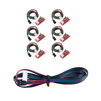 

7 Pcs 3D Printer Parts: 6 Pcs Endstop Limit Mechanical End Stop Switch & 1 Pcs Extended NEMA 17 Stepper Motor Cable 1M