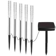 Солнечный свет трубки лампы акриловая пузырчатая дорожка газонная Пейзаж украшения садовый светильник фонарь для столба лампа набор Новое поступление