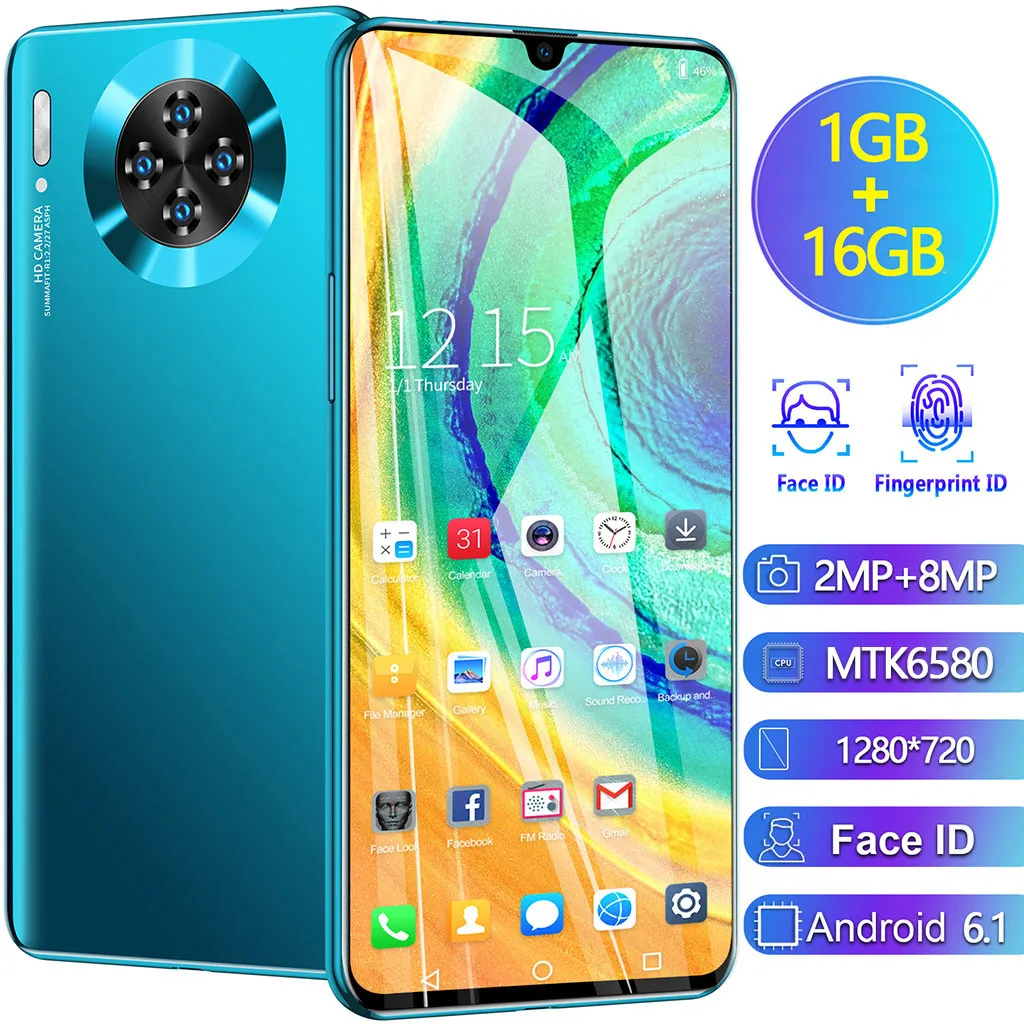 Смартфон Mata 30 3G, 6,1 дюймов, 18:9, Android 6,1, 1 ГБ ОЗУ, 16 Гб ПЗУ, четырехъядерный процессор MTK6580, две sim-карты, 8 Мп камера, 3300 мАч, gps, WiFi, мобильный телефон