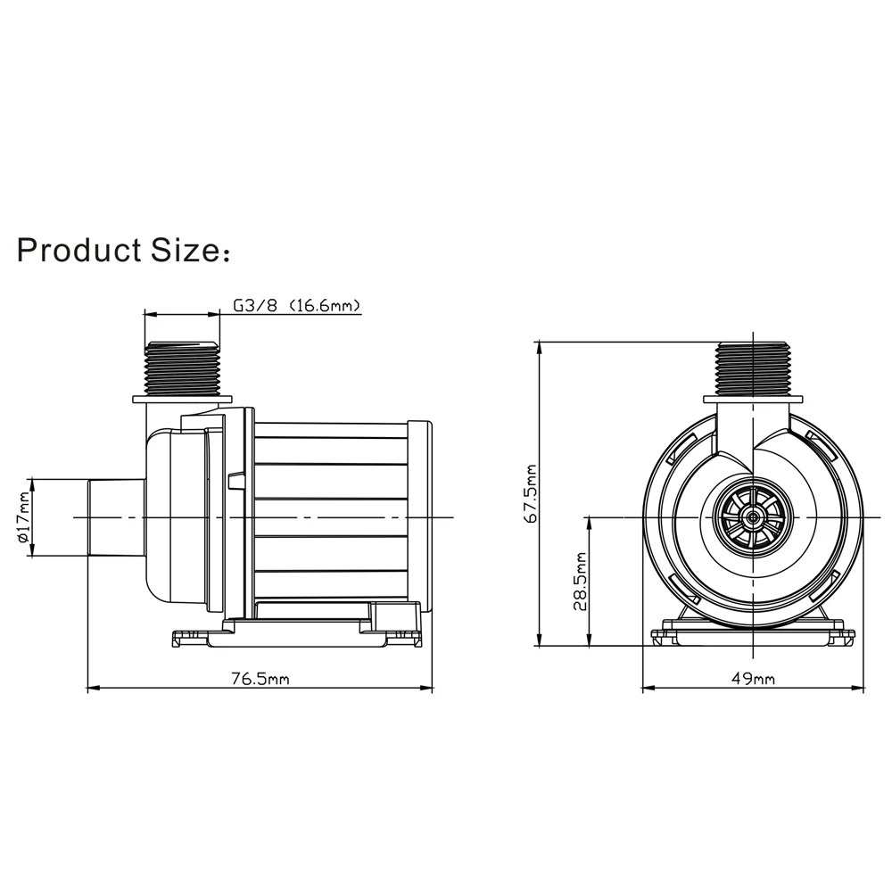 SKD1000 DC 9V~ 24V Водяной насос Портативный Миниатюрный бесщёточный электродвигатель ультра-тихий погружной водяной насос для системы охлаждения