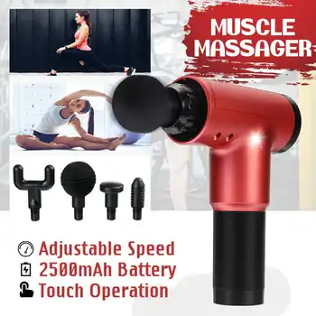 

Digital Touch Display Electric Muscle Massager 2500mAh Rechargeable Vibration Pain Relief Reduce Fatigue Tool with 4 Heads
