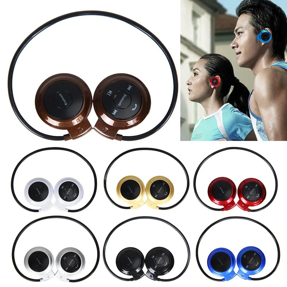 Hanging Neck Wireless Bluetooth Earphone HD Stereo Headsets Music For Xiaomi iPhone Universal Earbuds Mini Fold Sports TF Card