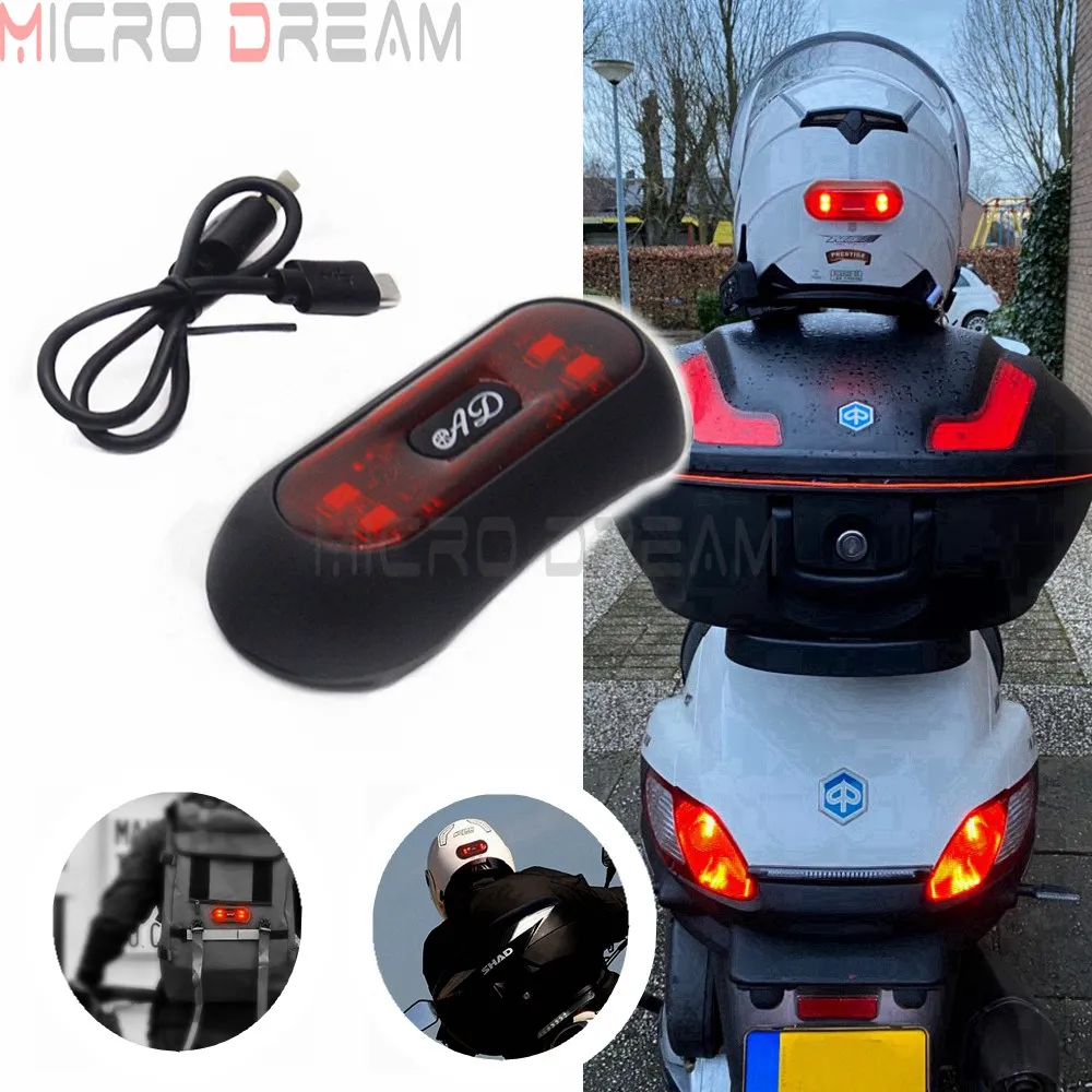 Мотоциклетный шлем ночник USB зарядка световая полоса предупреждающий сигнал
