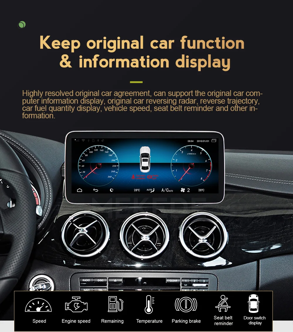 4G LTE Android 10 0 Автомобильный мультимедийный плеер для Mercedes Benz C GLC V класс 2015 2018 GPS