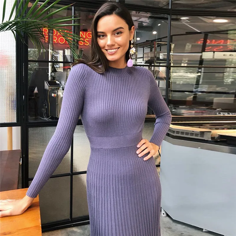 pleated sweater dress40