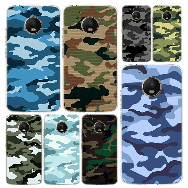 Камуфляжный армейский чехол для телефона Motorola Moto G8 G7 G6 G5S G5 G4 E6 E5 E4 X4 Play Plus Power + One