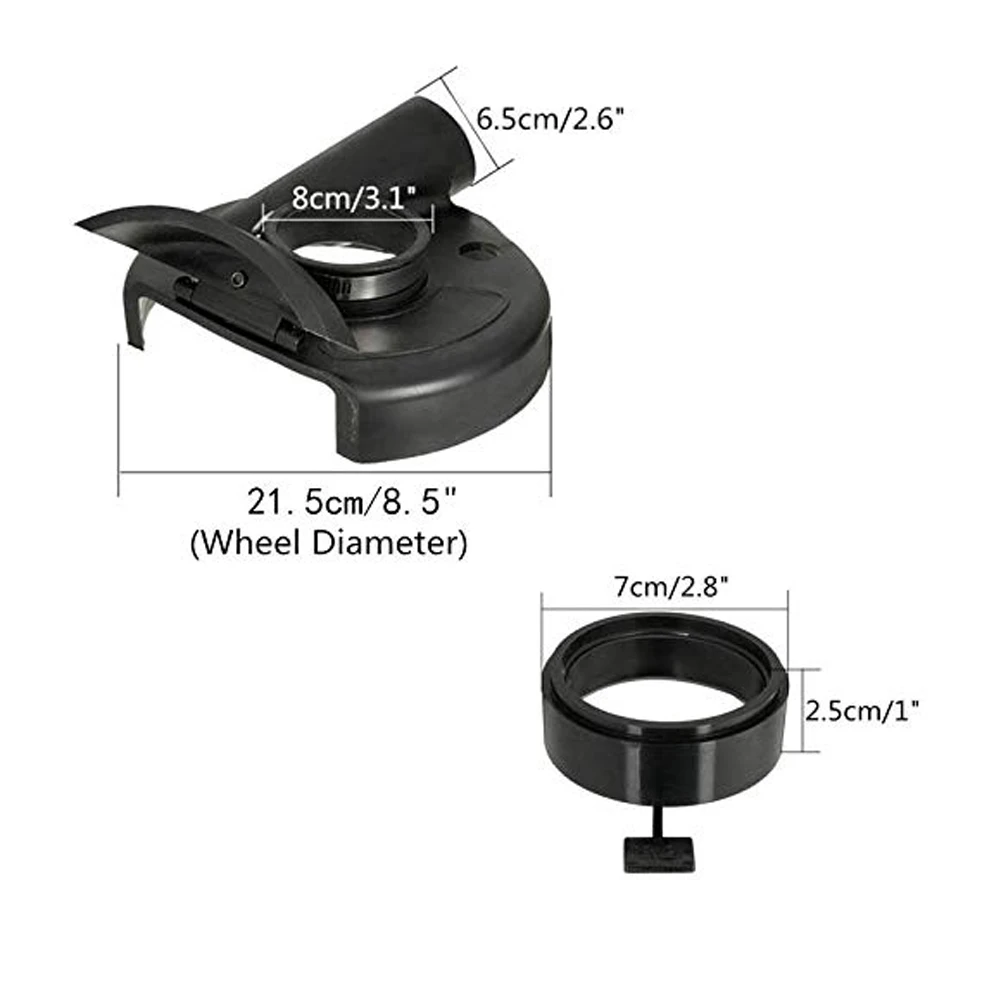 7inch Angle Grinder Dust Cover Dry Universal Surface Grinding Machine Cutting Dust Collector Shroud Cover Power Tool Accessories