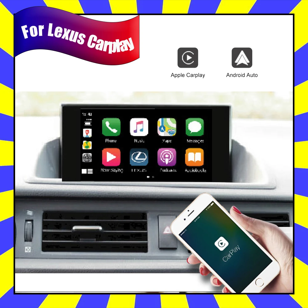 Wireless Apple CarPlay Android Auto Car Upgrade Screen For Lexus CT200h