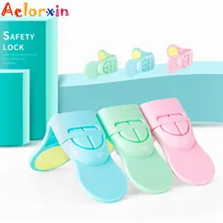 Verrou de tiroir à Angle droit pour Protection des enfants, 3 pièces/lot, bleu, vert, rose 