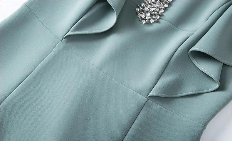 runway 2020 New summer Women Nail bead party Dress Plus Size 3xl Vintage ladies Sexy Short sleeve dresses work Package hip dress