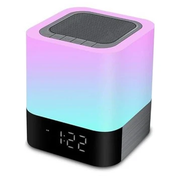 

Bluetooth Speaker Night Light, Alarm Clock, Bluetooth Speaker MP3 Player, Press Control Bedside Lamp