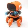 Dancing Robot Octopus Toy Electronic Funny 6 claws Walking Pets Music LED Light Cute Educational Toys For Children Birthday Gift 1