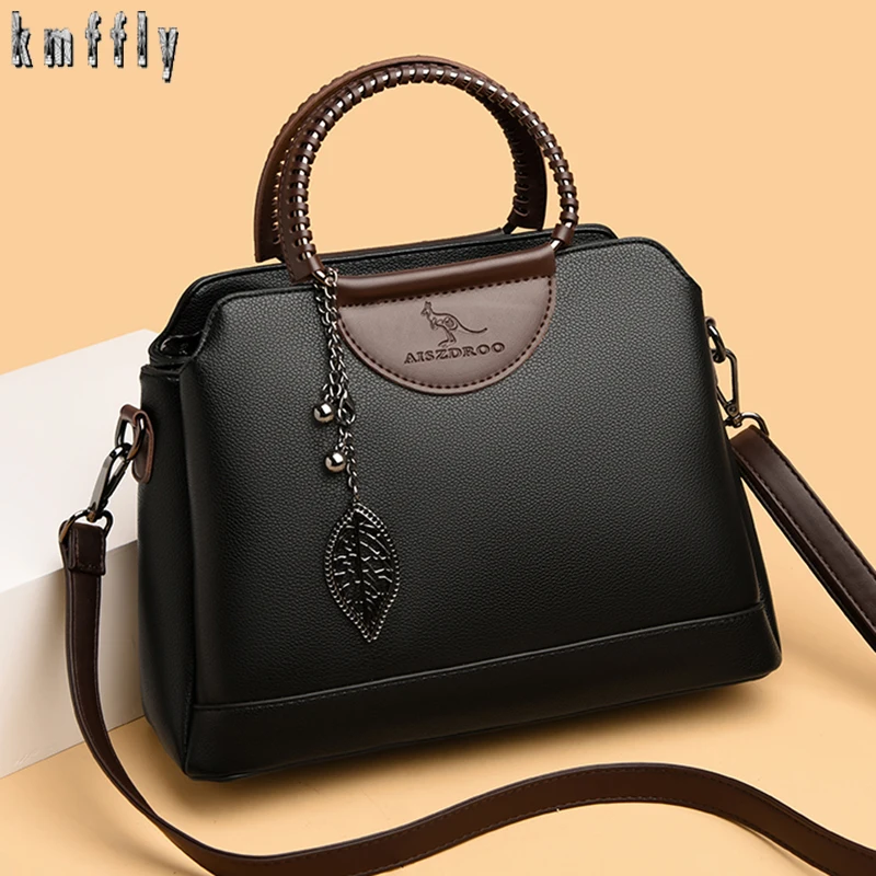 3 Layers Large Capacity Handbag Women Tote Bag Leather Shoulder Messenger Bags Women Luxury Brand Tote leather handbag,women handbags