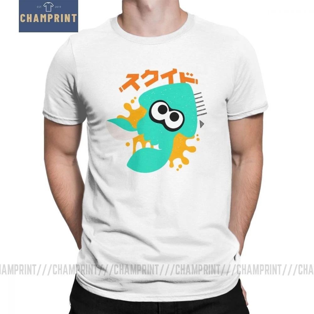 Squid Kawaii Blue Splatoon T Shirts Men Ink Kid Game Casual Cotton Tees Crew Neck Short Sleeve T Shirt Unique Clothes T Shirts Aliexpress